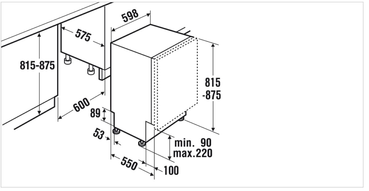 Высота цоколя мм. Посудомоечная машина Kuppersbusch IGVS 6509.5. Посудомойки встраиваемые 45 см схема монтажа. Посудомоечная машина 45 см встраиваемая схема монтажа. Схема монтажа встроенной посудомоющей машины бош.